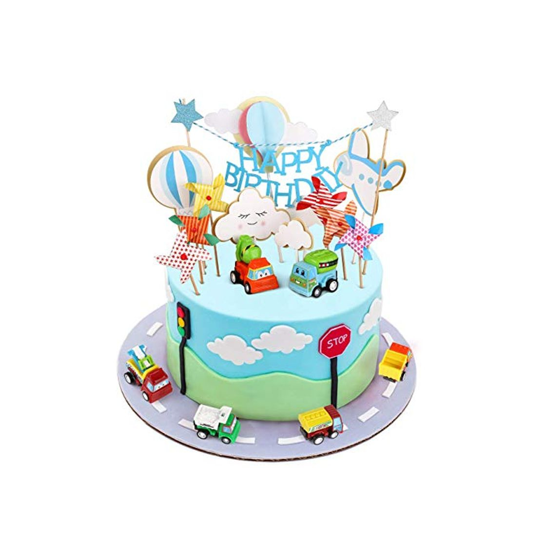 Product BBLIKE Toppers para Tartas, Topper de Pastel de Cumpleaños Coche