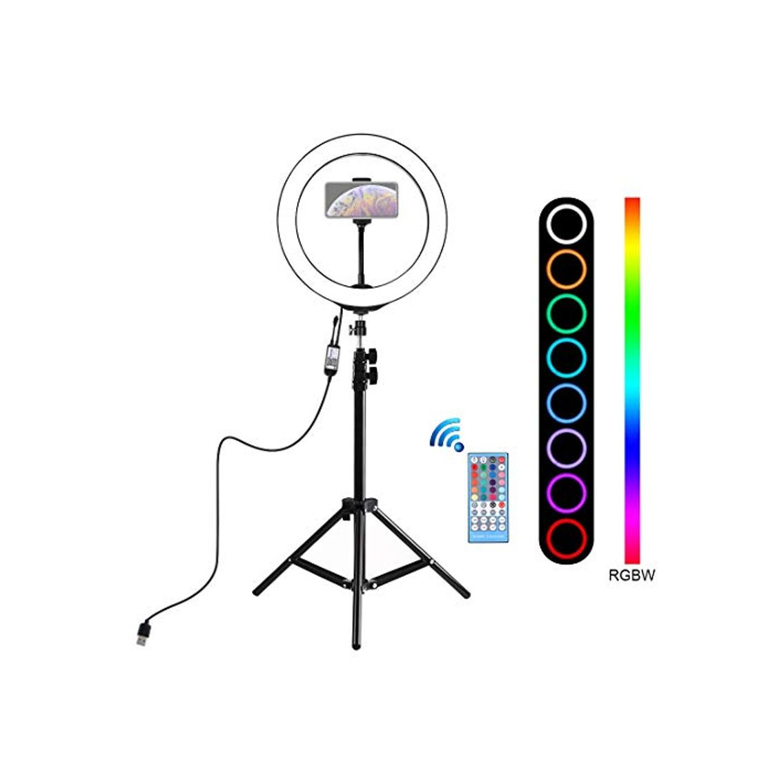 Productos Alan 10 Pulgadas Aro de Luz con Tripode 110cm, Ring Light para