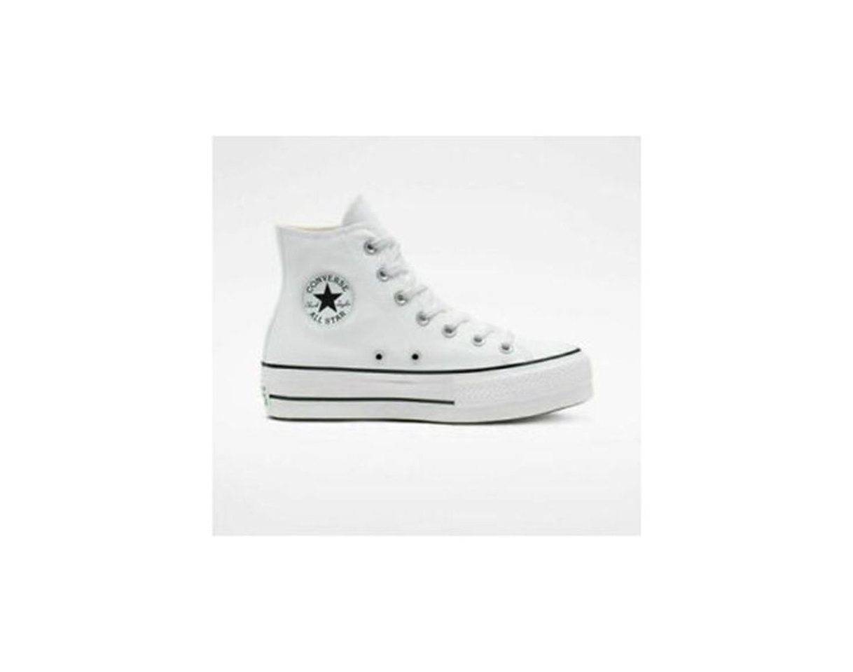 Fashion Converse Chuck Taylor CTAS Lift Hi, Zapatillas para Mujer, Blanco