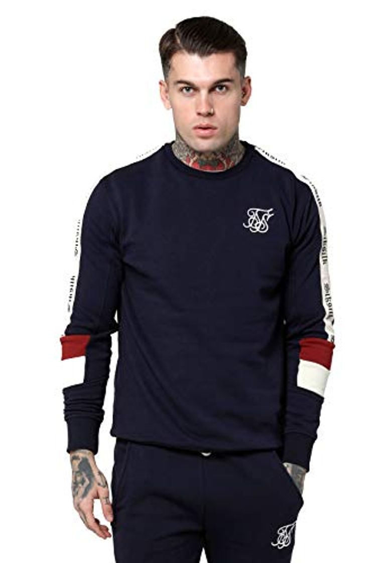 Products SIKSILK Retro Panel Tape Crew Sweater