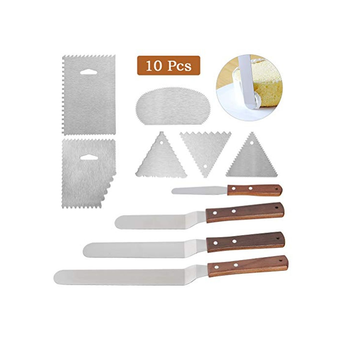 Producto OFNMY Kit de 10pcs Espátulas Reposteria - 4pcs Espátulas para glaseados de