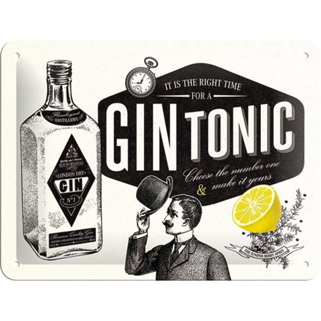 Producto Nostalgic-Art Cartel de Chapa 15x20 -Gin Tonic