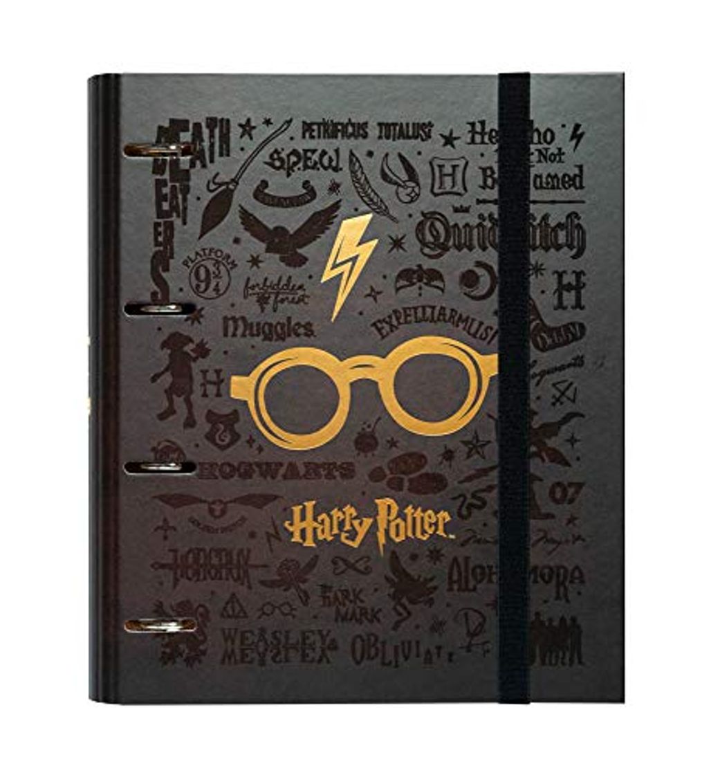 Producto ERIK - Carpeta 4 anillas troquelada premium Gafas, Harry Potter, A4