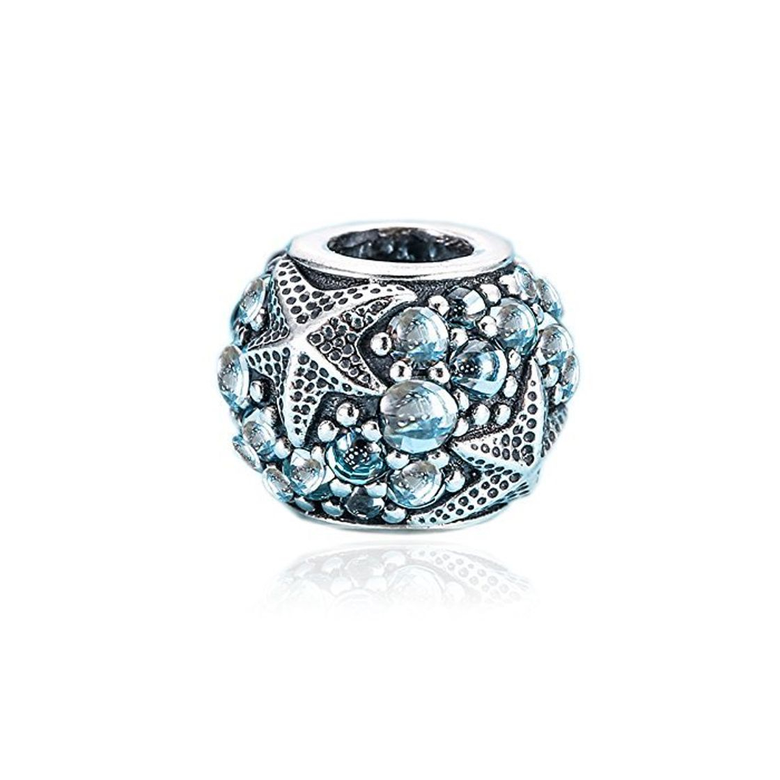 Producto bakcci Europea Verano Azul Oceanic Star Fish perlas DIY cabe para Original Pandora pulseras 925 plata encanto joyas