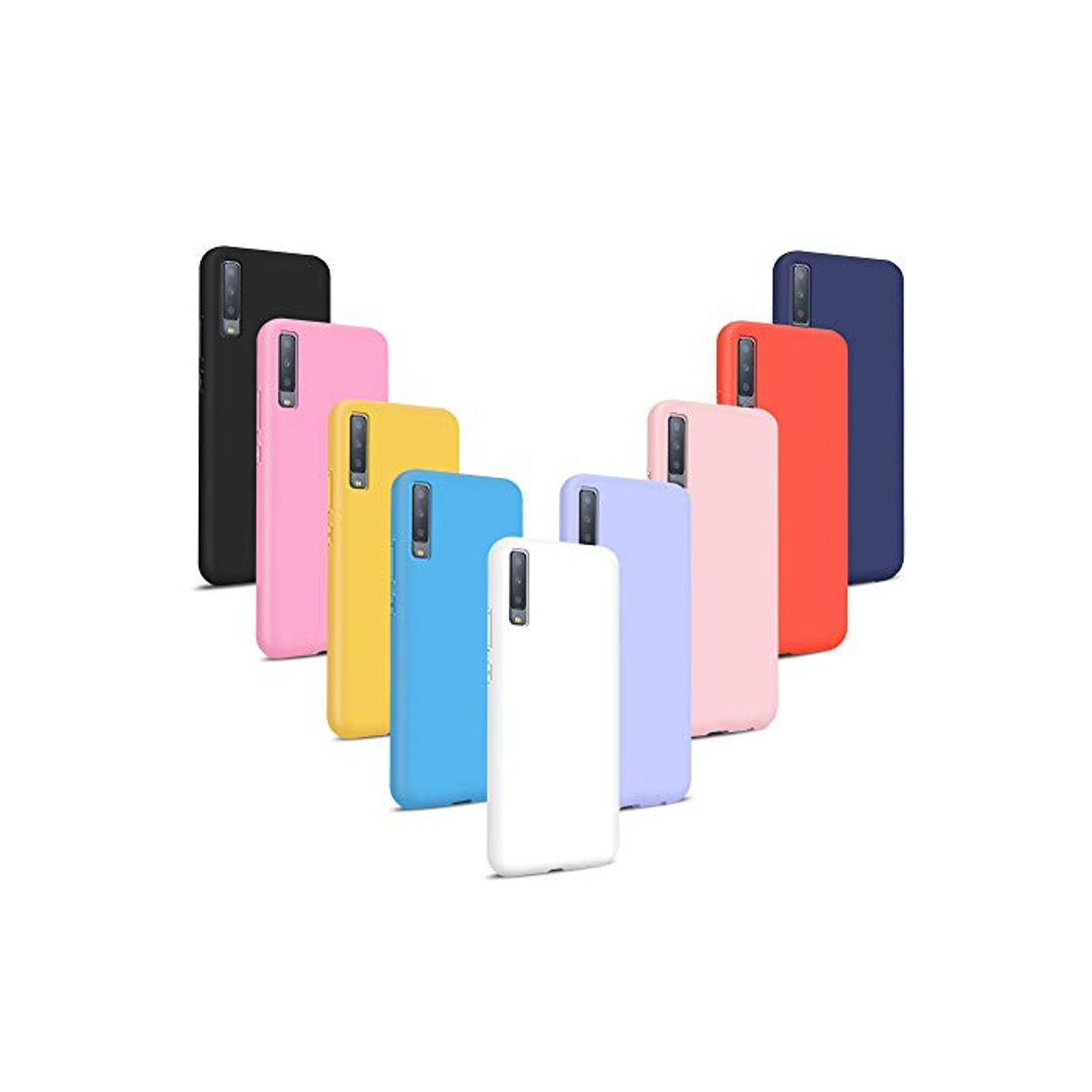 Product 9X Fundas para Samsung Galaxy A7 2018, Carcasas Flexible Suave TPU Silicona