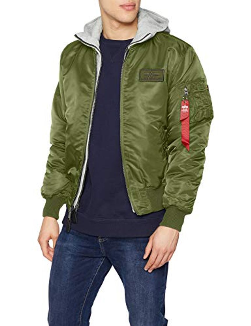 Moda Alpha Industries MA-1 D-Tec, Chaqueta Bomber para Hombre, Verde