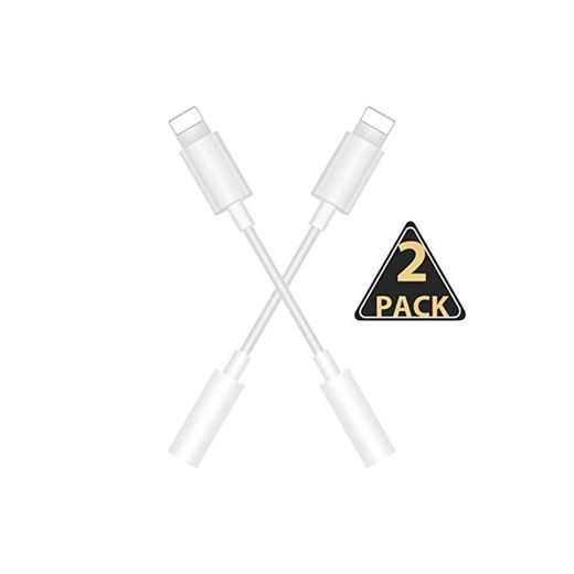 【2 Pack】Adaptador de iPhone Adaptador Jack de 3,5 mm Conector de Auriculares