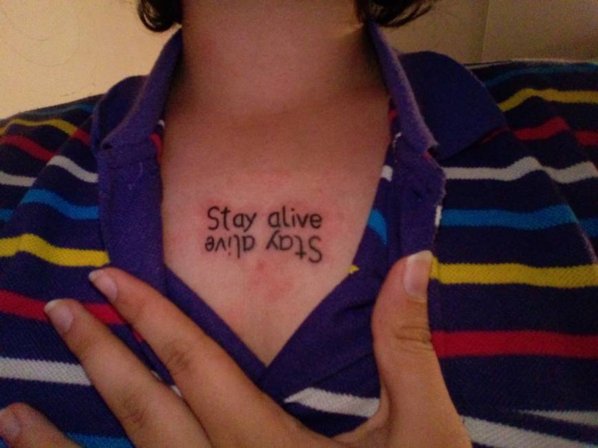 Fashion Tatuaje "Stay alive"