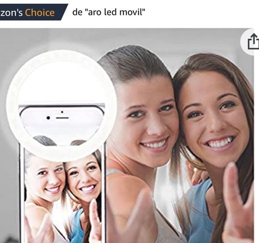 AUTOPkio Selfie la luz del Anillo, la iluminación Recargable Selfie ...