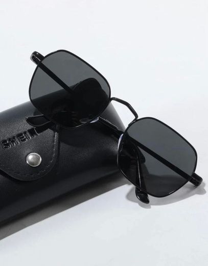Óculos de sol masculino com armação de metal