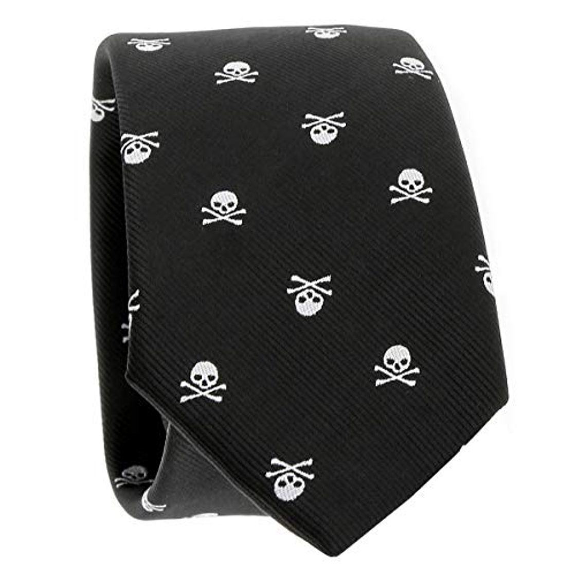 Moda Corbata y Pajarita Calavera Negra y Blanca - Corbata y Pajarita Hombre