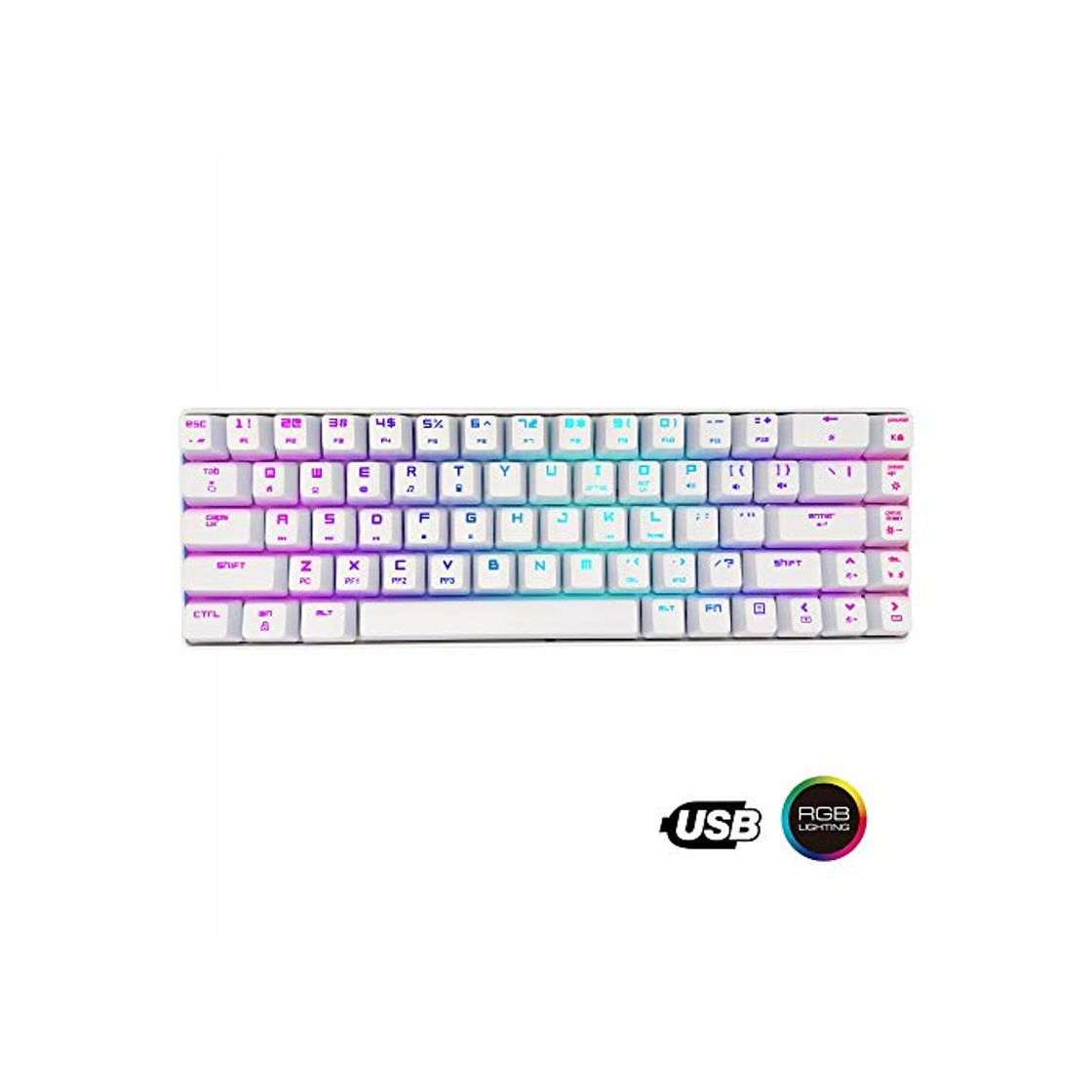 Social RK ROYAL KLUDGE 60% Teclado mecánico, RGB LED Cable USB retroiluminado con