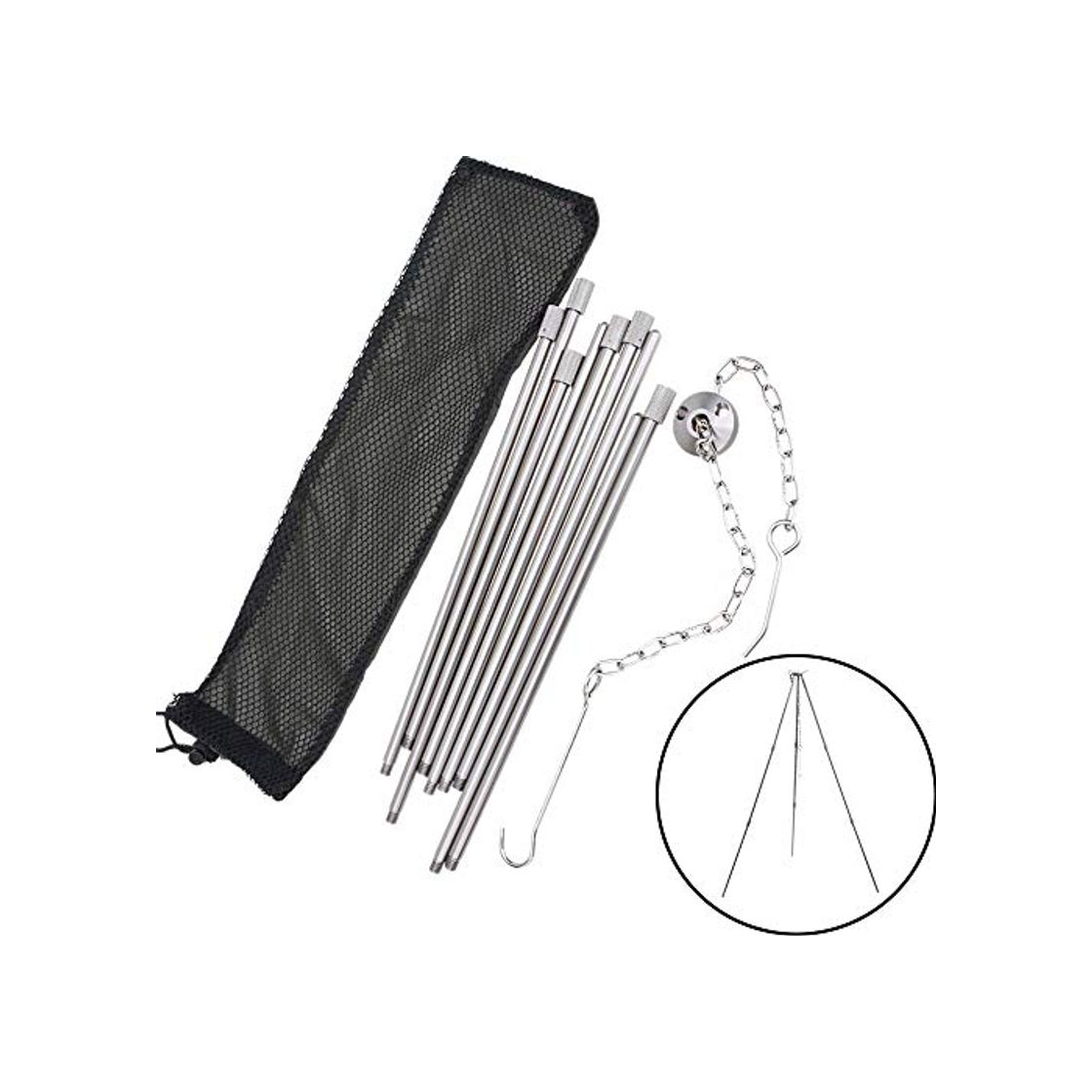 Social inherited Trípode para BBQ Parrilla