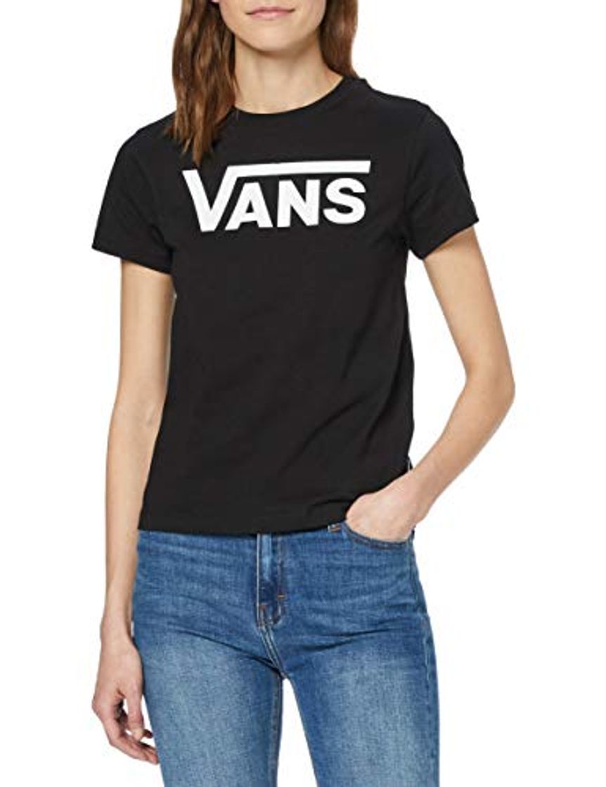 Moda Vans Flying V Crew tee Camiseta, Negro