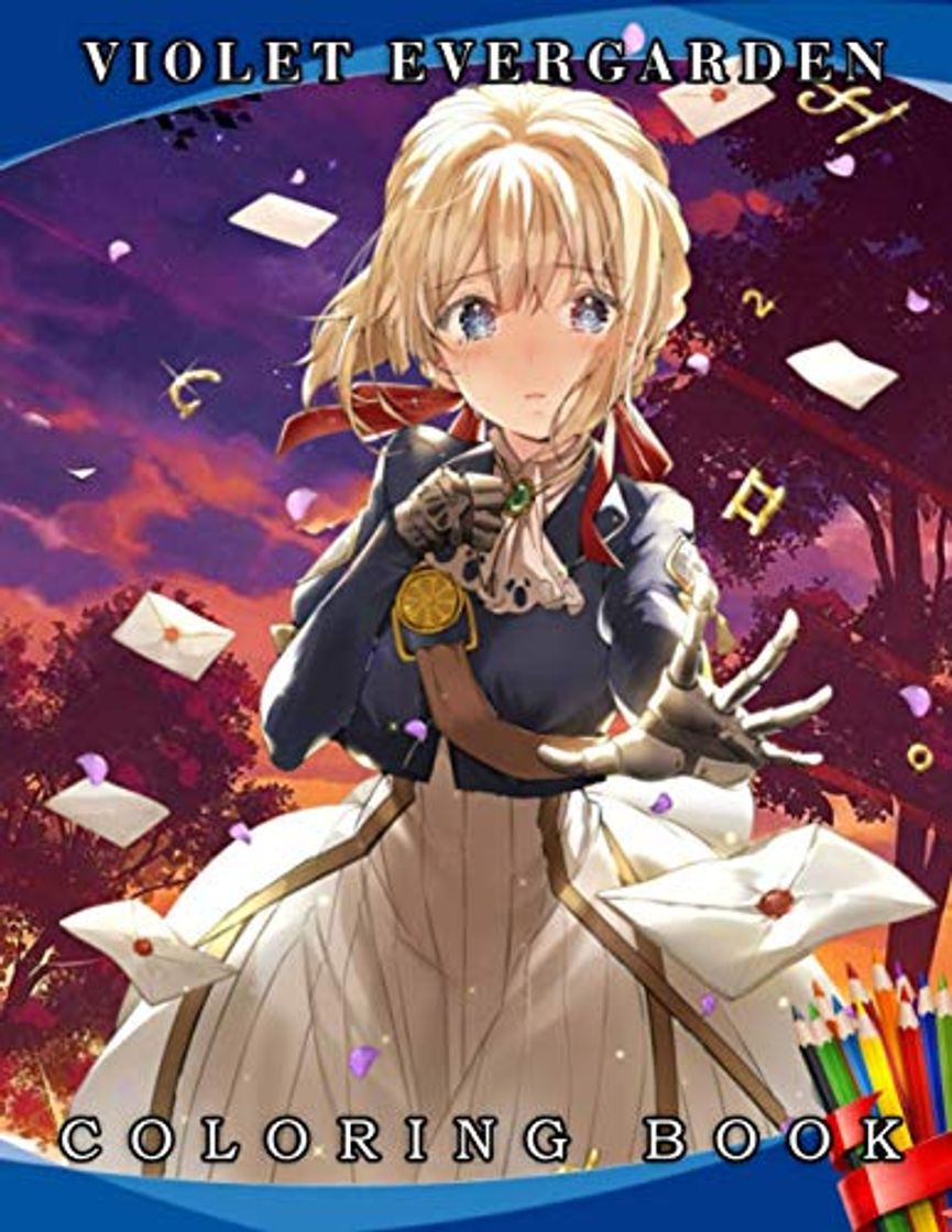 Libro violet evergarden Coloring Book: violet evergarden Manga, violet evergarden Coloring Book ,