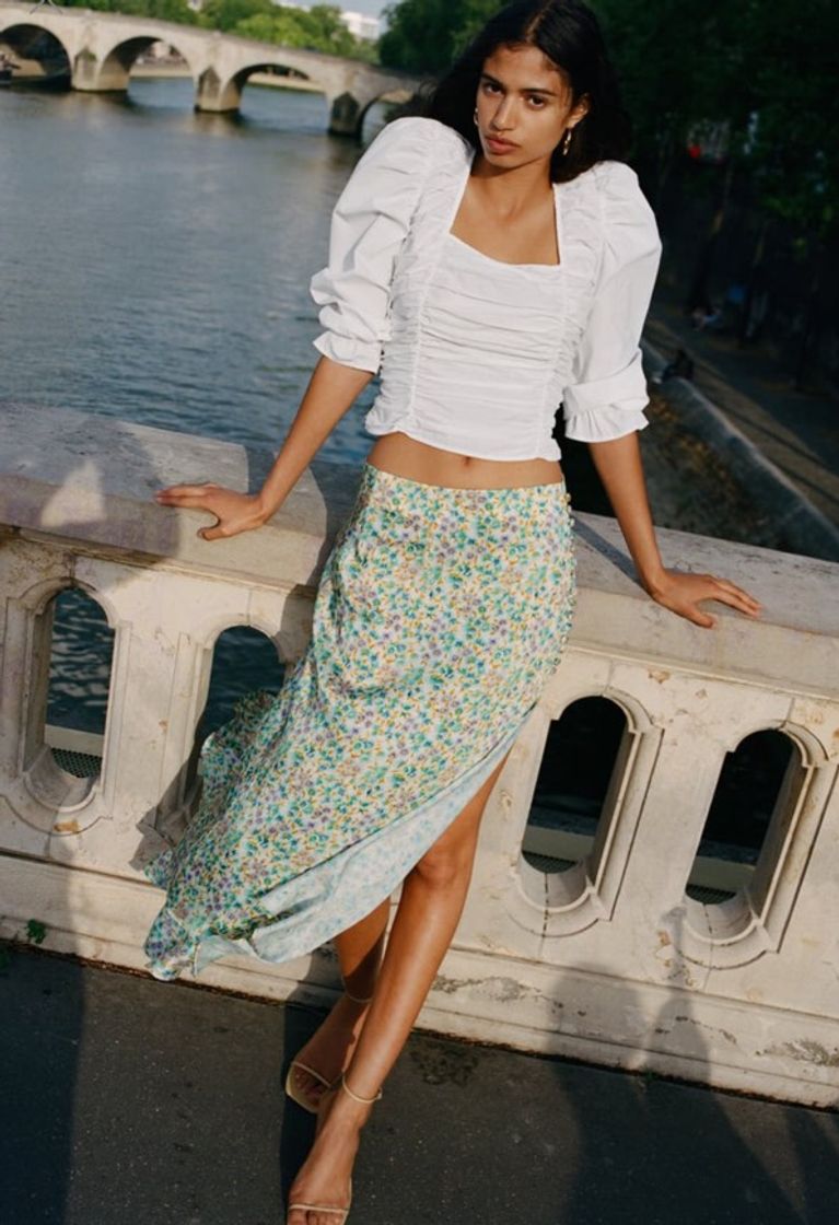 Social Falda midi estampada