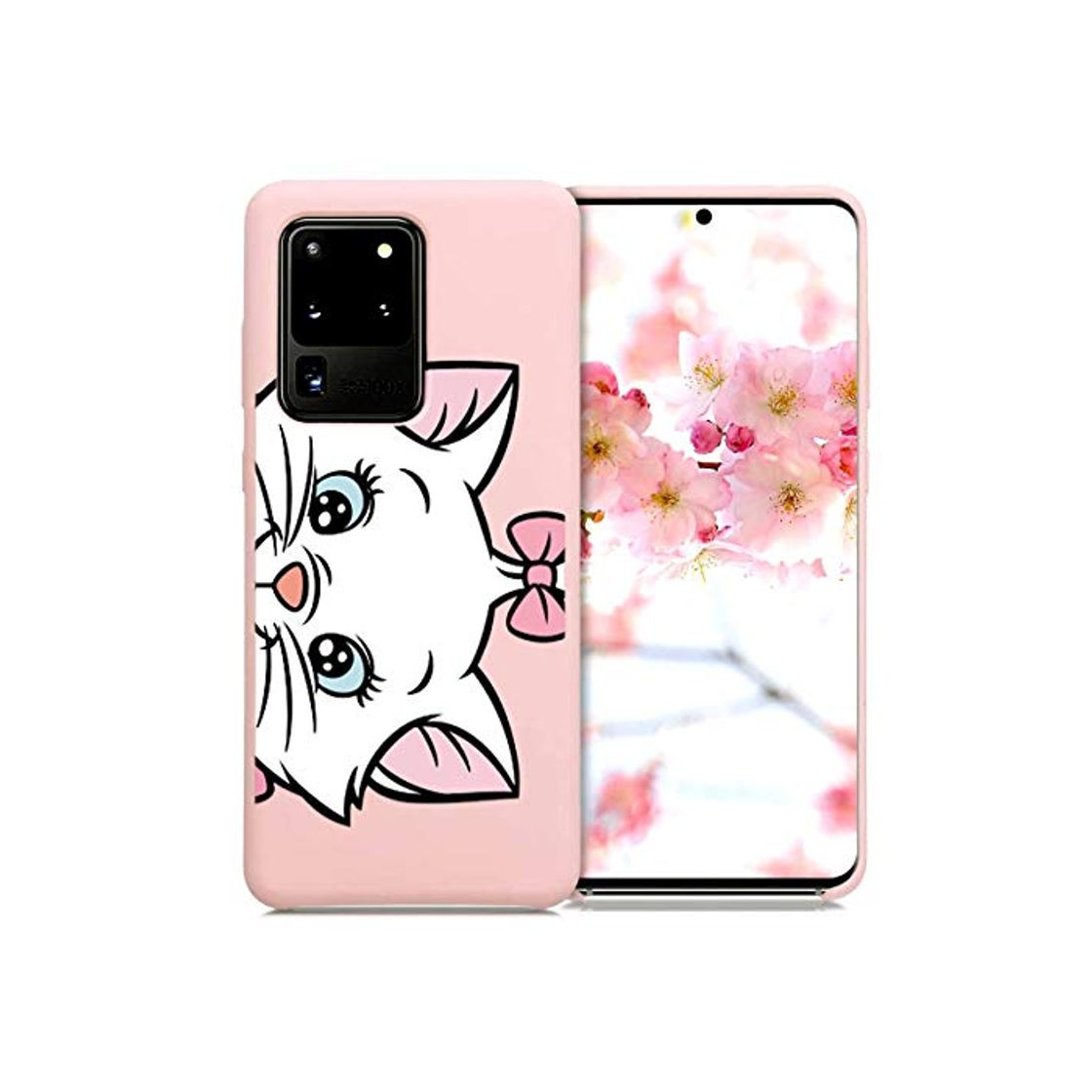 Social Pnakqil Funda Samsung Galaxy A51 Rosa Silicona con Dibujos Ultra Slim y