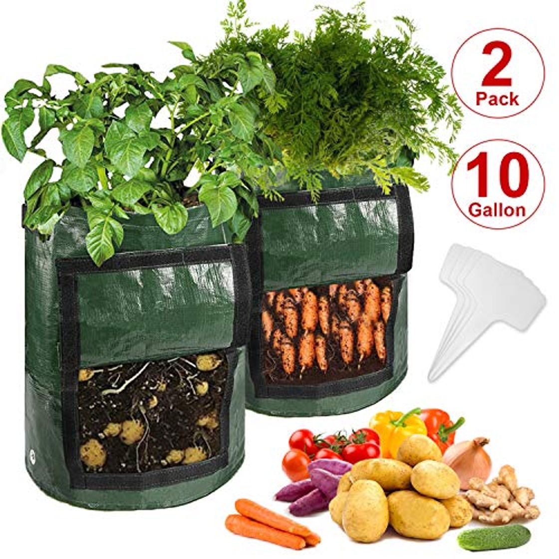 Producto N NEWKOIN 2pcs Bolsas de Cultivo de Papa de 10 galones