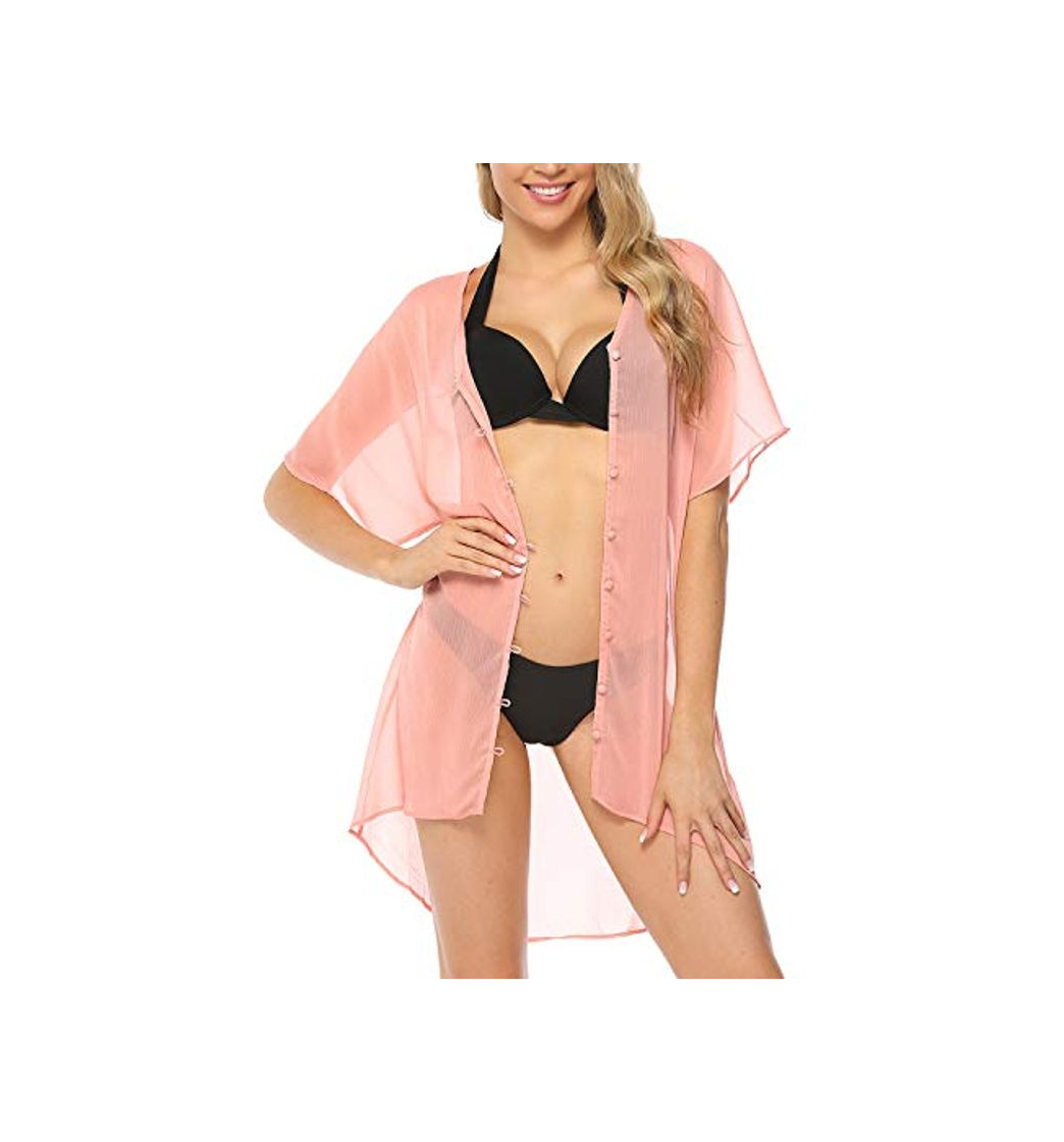 Producto Hawiton Mujer Pareos Playa Transparente Camisola de Playa Sexy Vestido de Playa Mujer Traje de Baño Cover Up Bikini Cover up