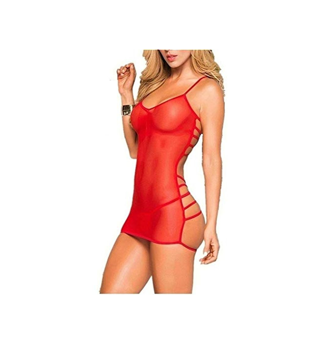 Social Flydo Mujer Ropa Interior Sexy Vestido Halter Babydoll