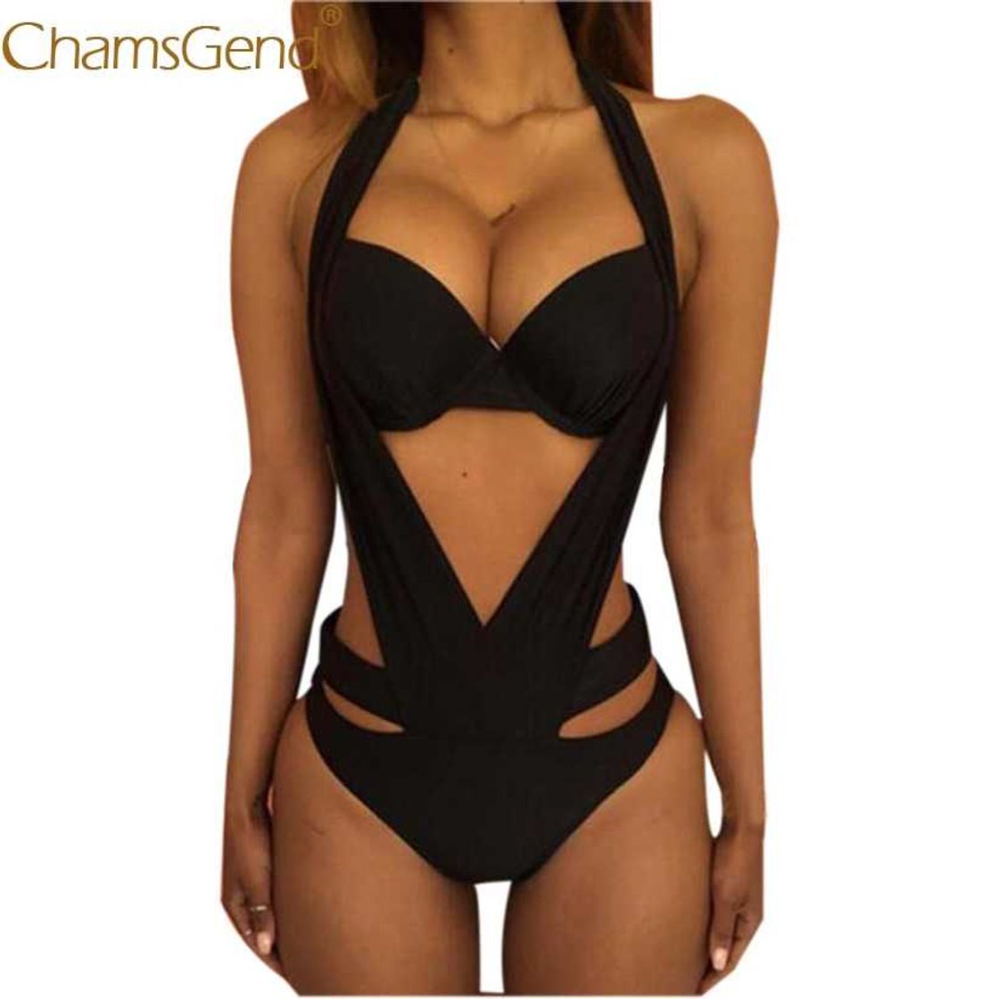 Social Trajes de Baño Mujer Push Up Monokini Talla Grande Sexy Negro Blanca