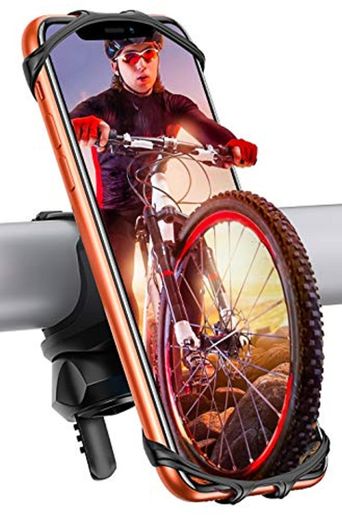Bovon Soporte Movil Bicicleta, Soporte Universal Manillar de Silicona para Bicicleta de