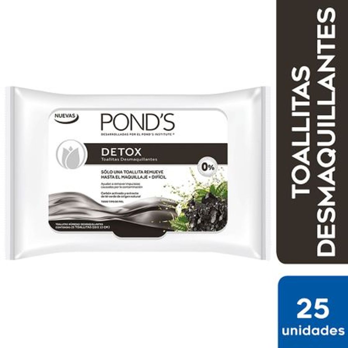 Fashion POND'S Toallitas Desmaquillantes Detox 25 unidades: Amazon ...