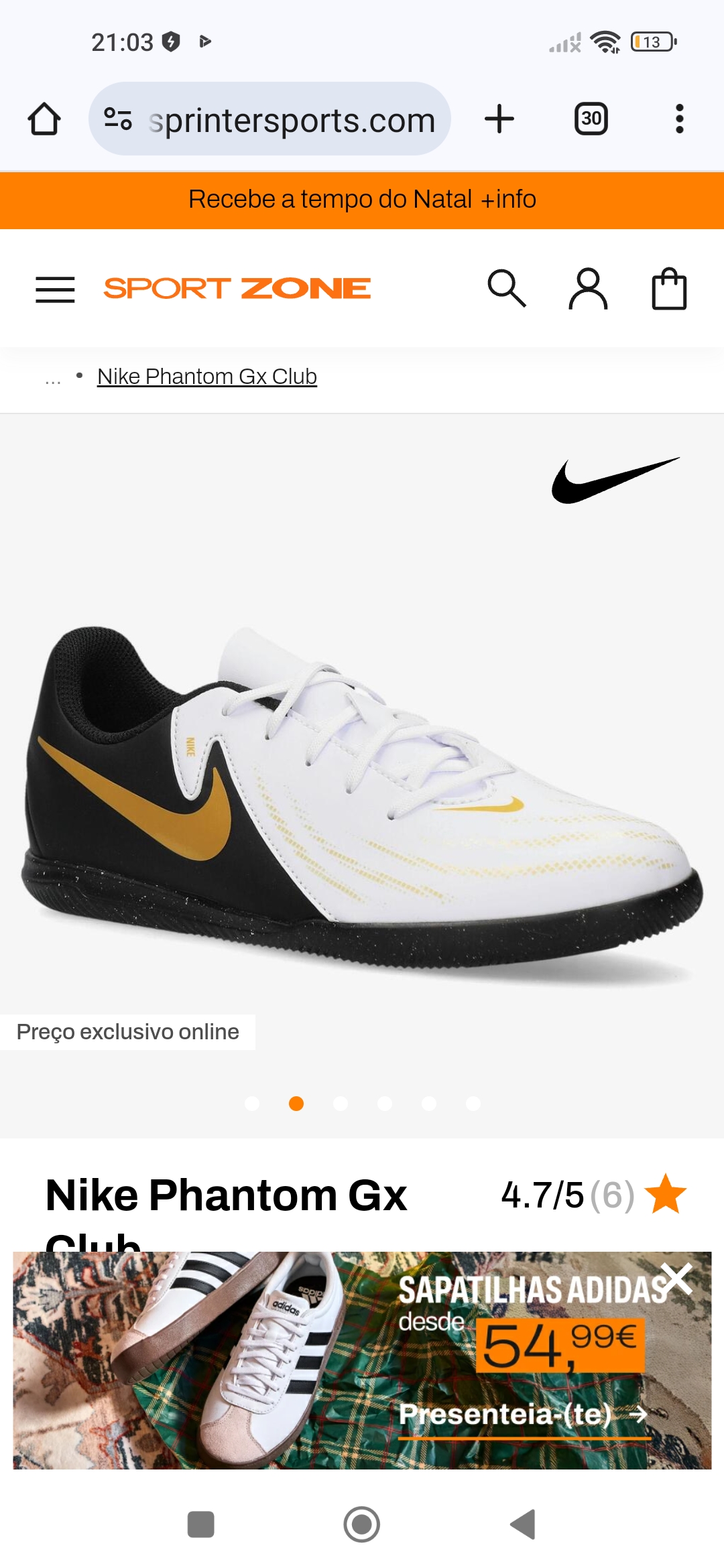 Social Nike phantom Gx