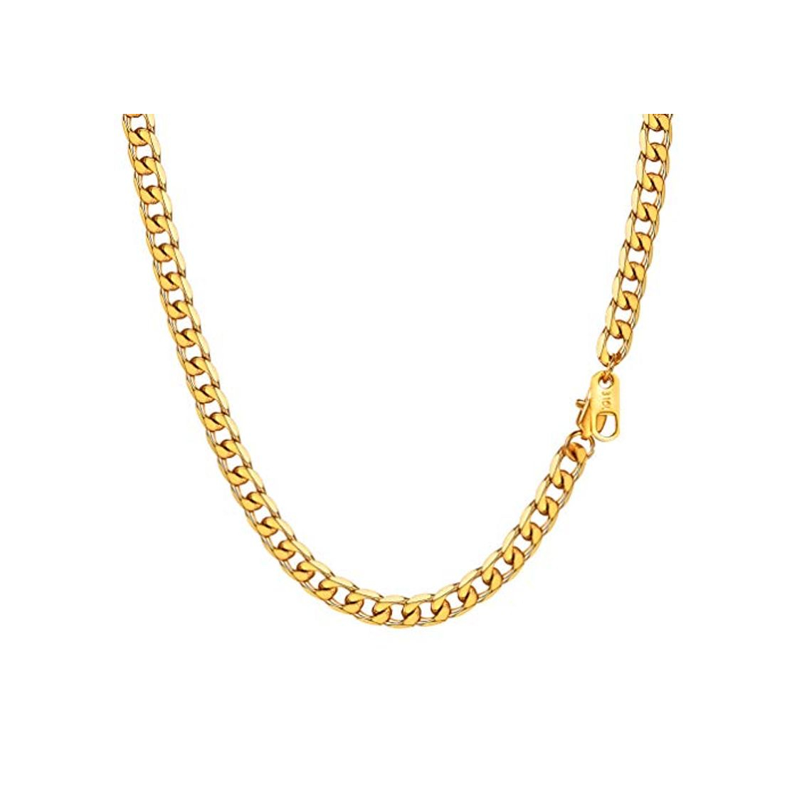 Social PROSTEEL Cadena Acero para Hombre Chapado en Oro