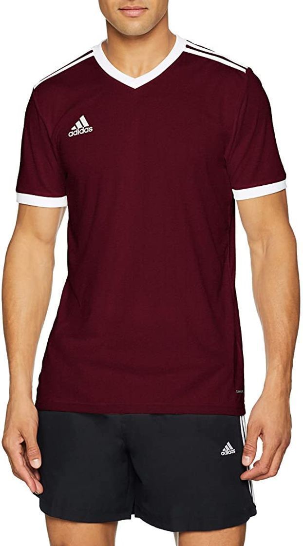 Social adidas Tabela 18 JSY Camiseta de Manga Corta, Hombre, Maroon