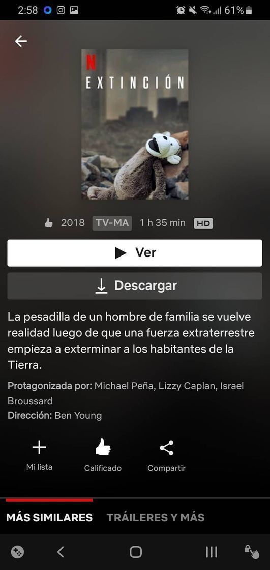 Película Extinción 