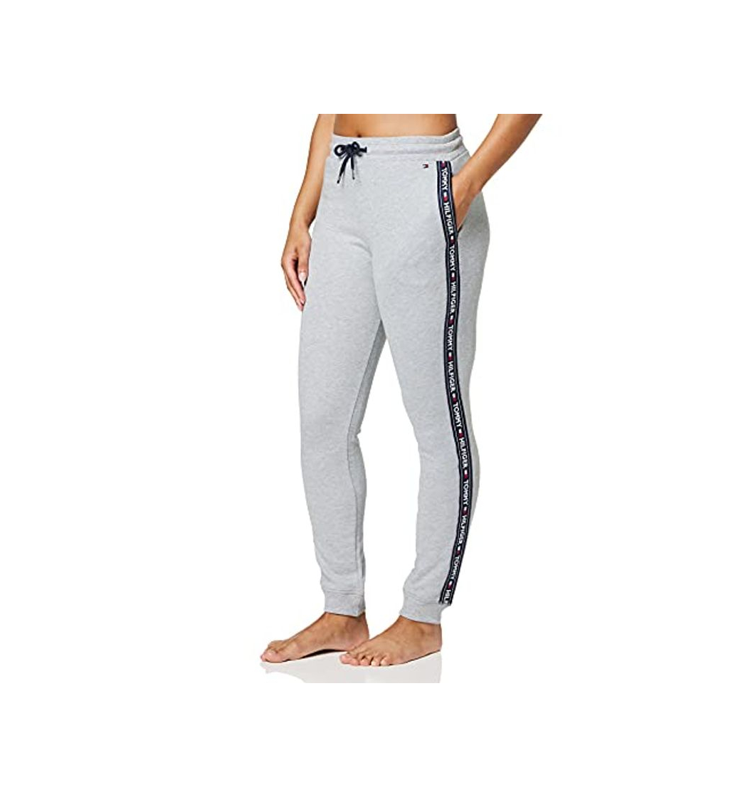 Moda Tommy Hilfiger Tape J Joggers con Cintura Elástica, Cordón y Logo, Gris