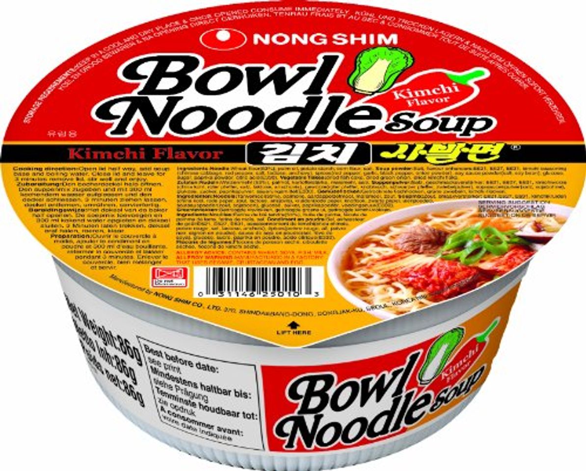 Producto Nong Shim Instant Noodles Kimchi - Paquete de 12 x 86 gr