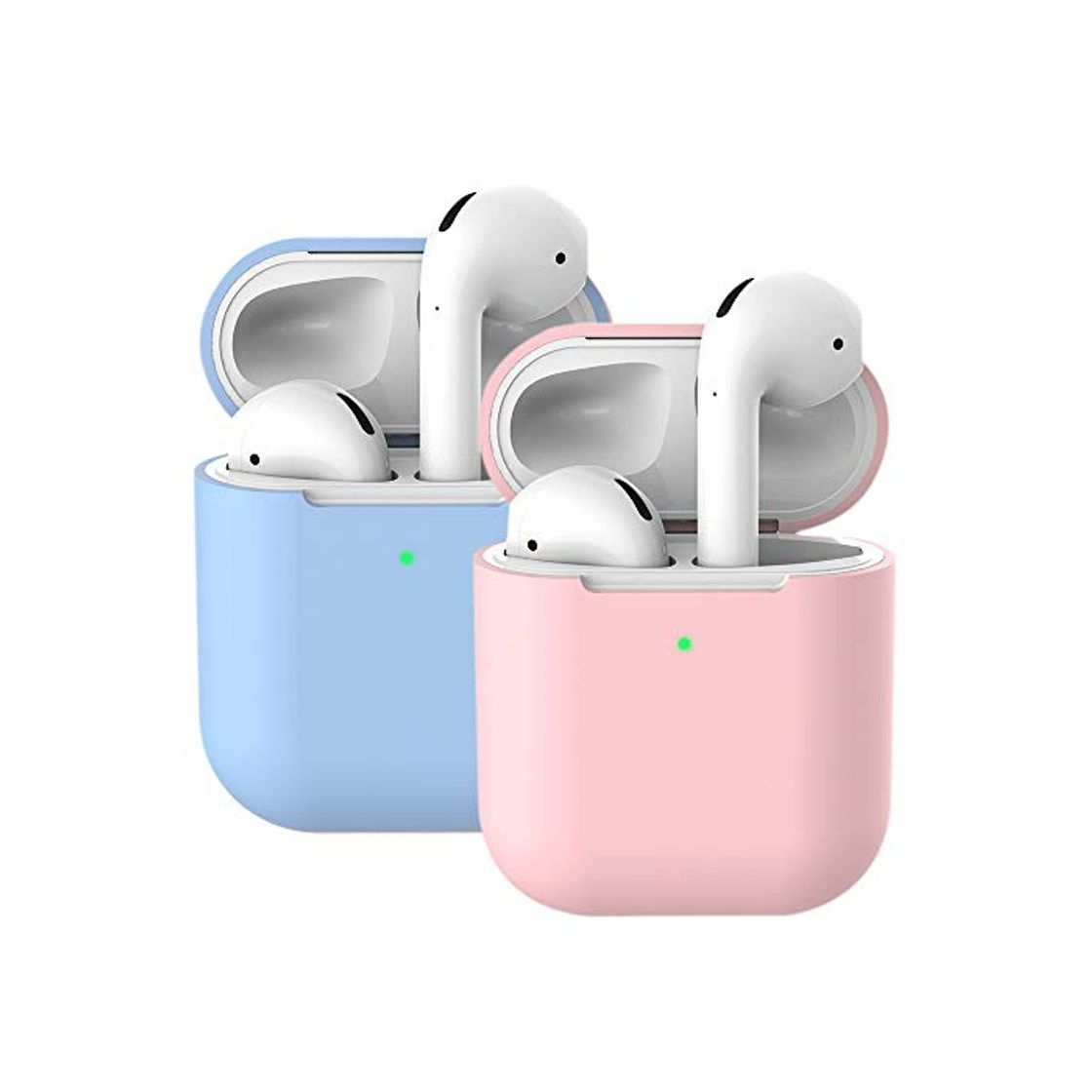 Product 2X Funda Silicona Compatible con AirPods 2 & 1, Molylove Fundas Protectora