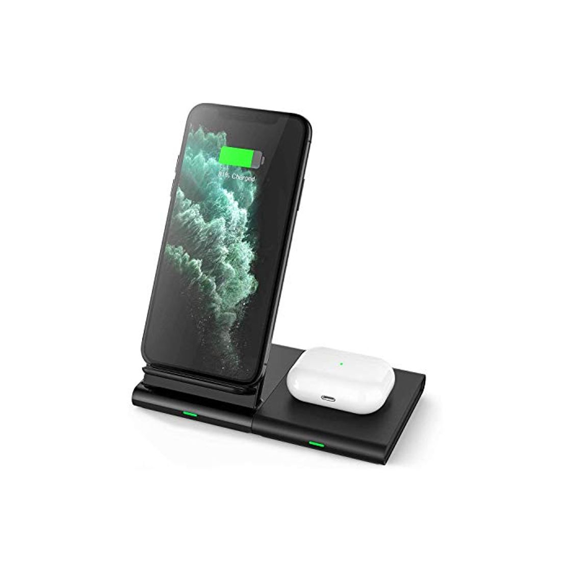 Electrónica Hoidokly Cargador Inalámbrico Rápido Qi Fast Wireless Charger 7.5W para iPhone 11/11