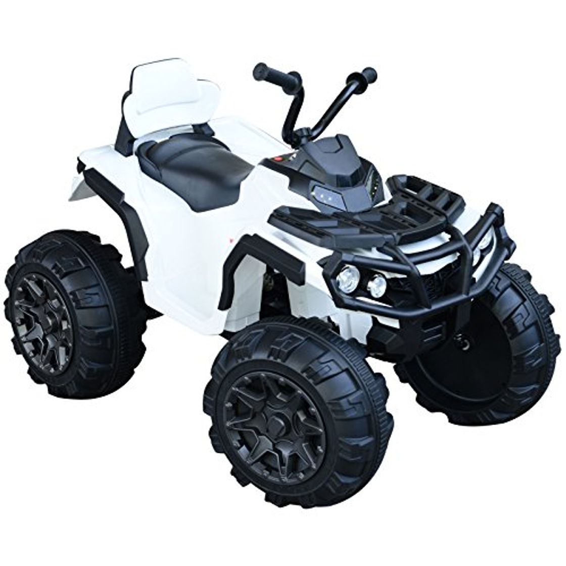 Products HOMCOM Quad Eléctrico Niño Coche Eléctrico Cuatrimoto Batería 12V con MP3 Radio Luces Sonidos 103x68x73cm Carga 30kg