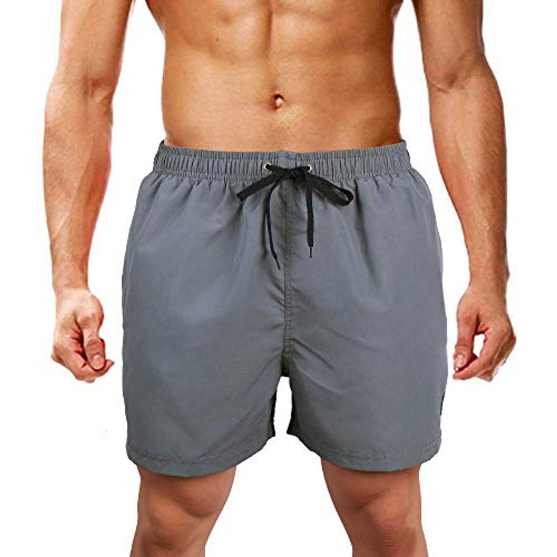 Fashion Farchat Bañador De Natación para Hombre Pantalones Cortos Baño Bóxers Playa Shorts Gris Claro 2XL