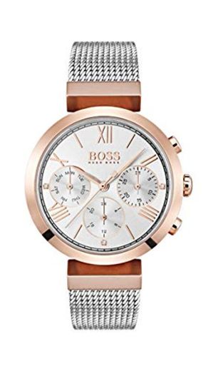 Hugo BOSS Reloj Analógico para Mujer de Cuarzo con Correa en Acero