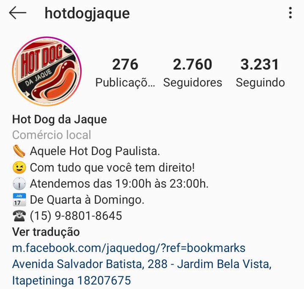 Moda Hot dog da Jaque