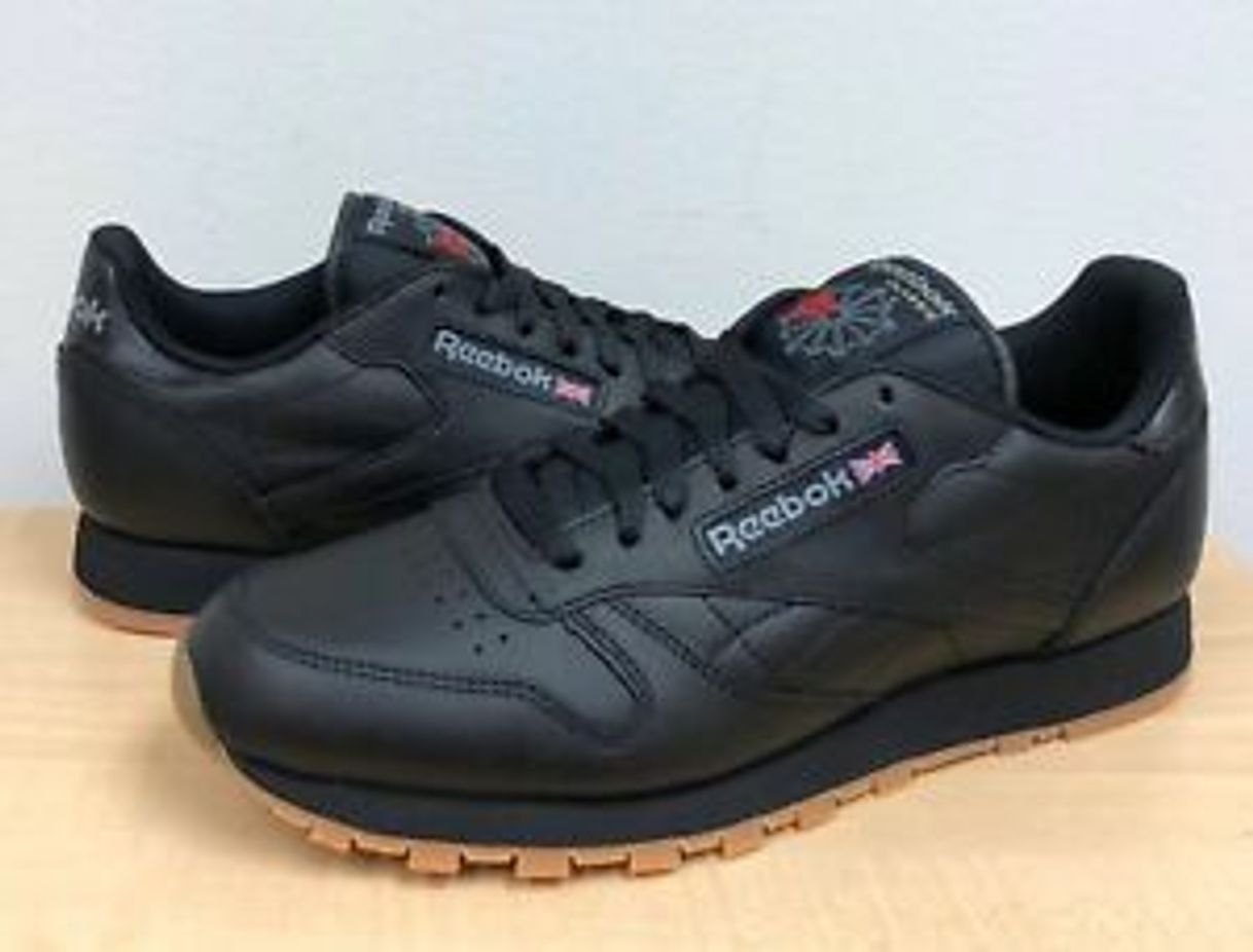 Fashion Reebok Classic Leather - Zapatillas de cuero para hombre, color negro