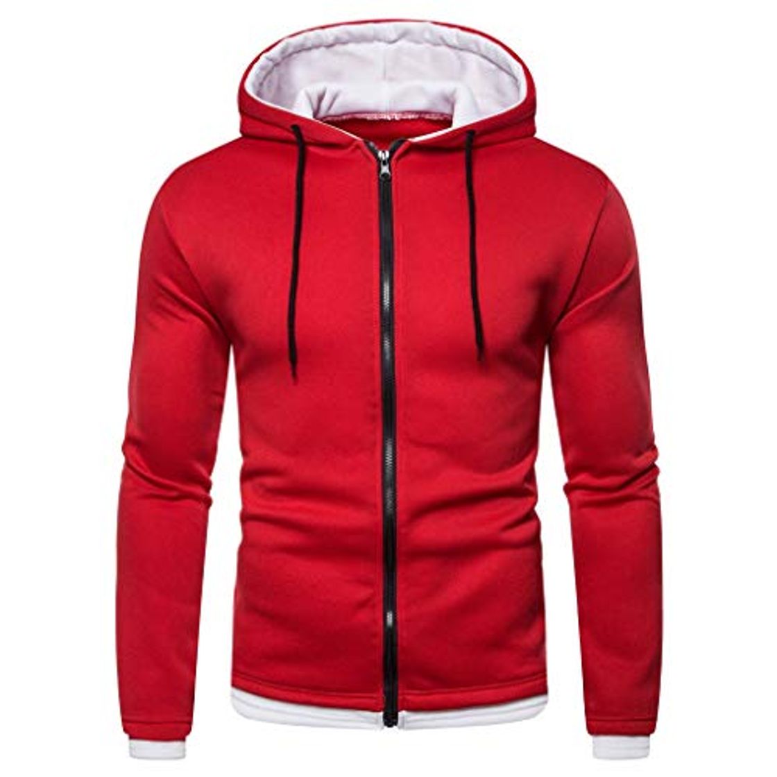 Social waotier Chaquetas Deportivas Chaqueta De Trinchera Hombres Cremallera Sudaderas con Capucha Botón de Empalme Pullover Sudadera con Capucha de Manga Larga Tops Blusa