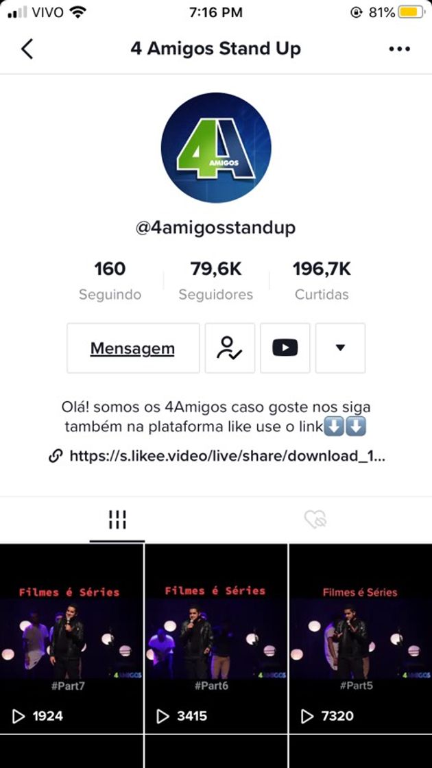 Social Canais de ticktock 
