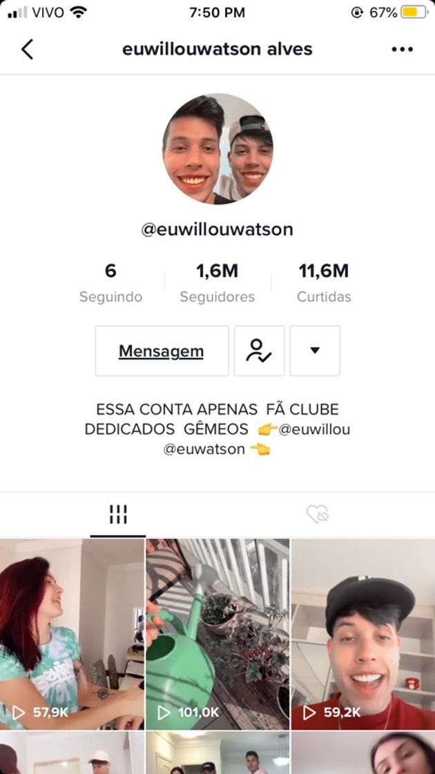 Social Canais de ticktock 