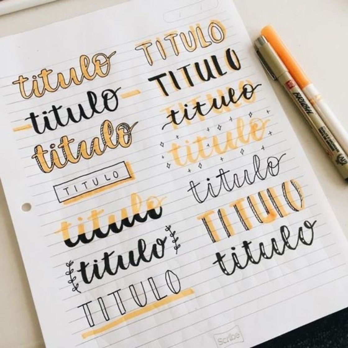 Moda Dicas de título com letras diferentes (lettering)❤️