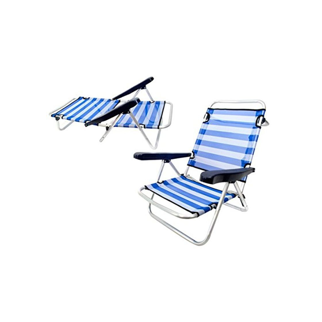 Monty LOLAhome Silla Baja Plegable con 4 Posiciones de Playa o Camping