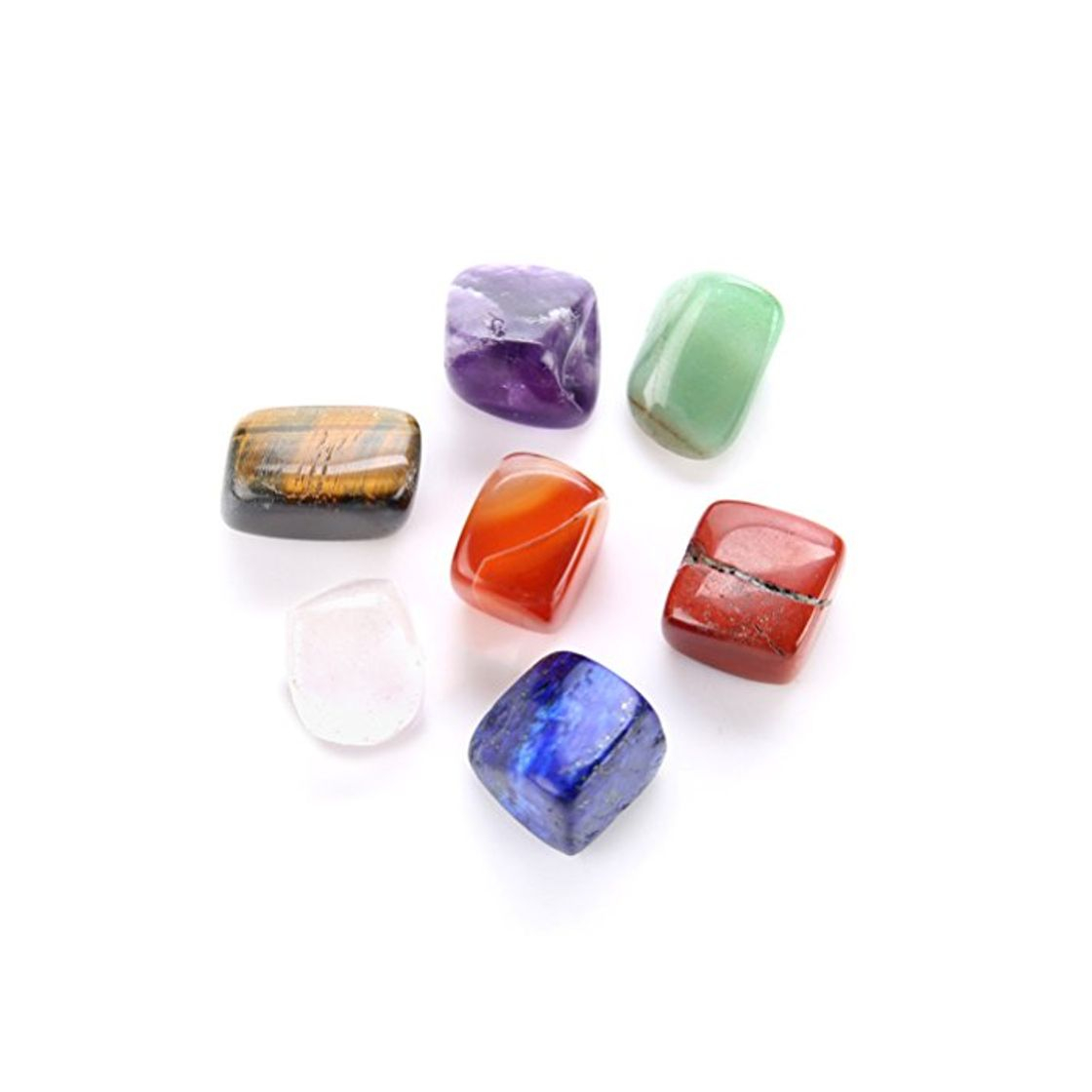 Producto ROSENICE Cristales curativos 7 Piedras preciosas de Chakra y piedras de preocupación para equilibrar la meditación Meditación calmante Reiki