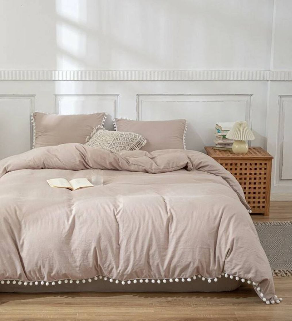 Productos Set de cama con pompóm sin relleno