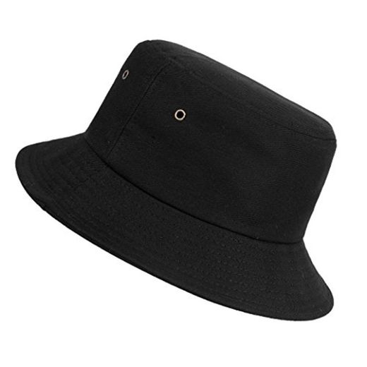 ISIYINER Sombrero del Pescador Algodón Plegable Bucket Hat Unisex Al Aire Libre