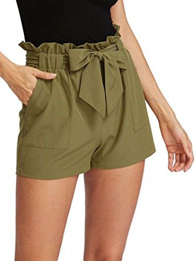ROMWE - Pantalones cortos para mujer