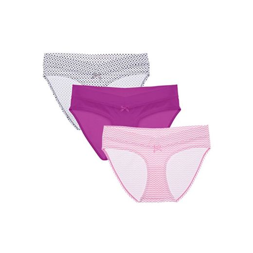 Intimate Portal Mujer Algodón Braguitas Ropa Interior Premamá de Tiro Bajo Rosa